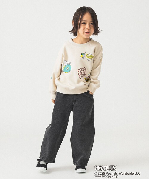 B:MING by BEAMS（ビーミングバイビームス）の「Peanuts 総柄 プリント スウェット 2025FW（90～140cm）（スウェット・キッズ・ダークグリーン/ホワイト系その他5・90/100/110/120/130/140）」の9枚目の写真