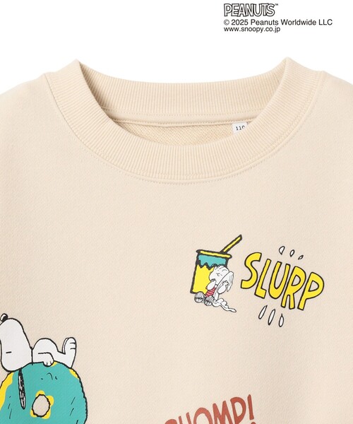 B:MING by BEAMS（ビーミングバイビームス）の「Peanuts 総柄 プリント スウェット 2025FW（90～140cm）（スウェット・キッズ・ダークグリーン/ホワイト系その他5・90/100/110/120/130/140）」の16枚目の写真