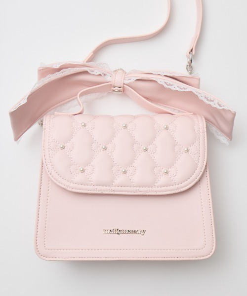 mellfy memory(メルフィーメモリー)の「Ribbon quilting eternity bag(ショルダーバッグ・レディース・ベビーピンク/ピンク/ホワイト・FREE)」の6枚目の写真