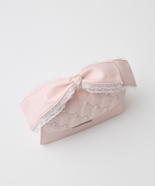 mellfy memory(メルフィーメモリー)の「Ribbon quilting eternity bag(ショルダーバッグ・レディース・ベビーピンク/ピンク/ホワイト・FREE)」の11枚目の写真