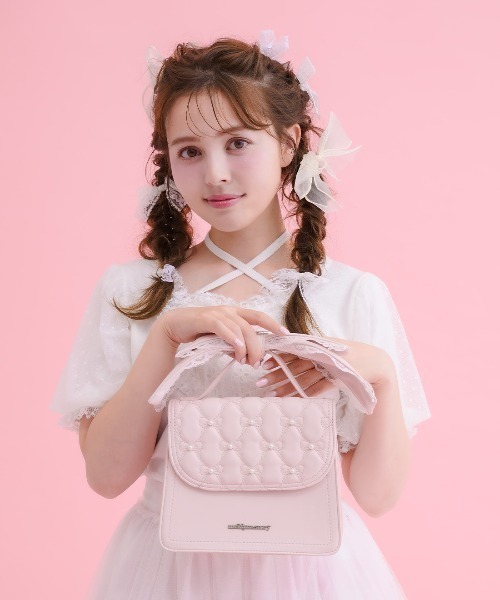 mellfy memory(メルフィーメモリー)の「Ribbon quilting eternity bag(ショルダーバッグ・レディース・ベビーピンク/ピンク/ホワイト・FREE)」の15枚目の写真