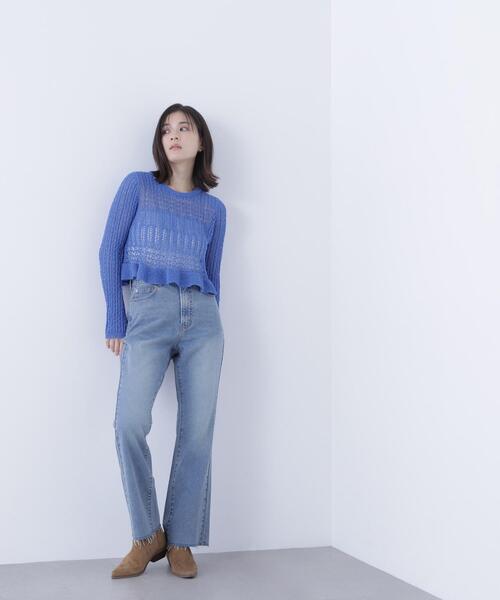 NATURAL BEAUTY BASIC(ナチュラルビューティーベーシック)の「◇ハイライズフレアデニムパンツ(デニムパンツ・レディース・ブラック/ブルー・X-SMALL/SMALL/MEDIUM)」の21枚目の写真