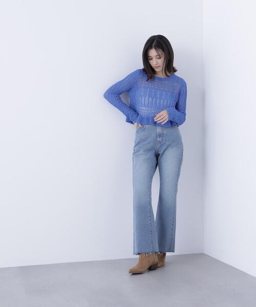 NATURAL BEAUTY BASIC(ナチュラルビューティーベーシック)の「◇ハイライズフレアデニムパンツ(デニムパンツ・レディース・ブラック/ブルー・X-SMALL/SMALL/MEDIUM)」の22枚目の写真