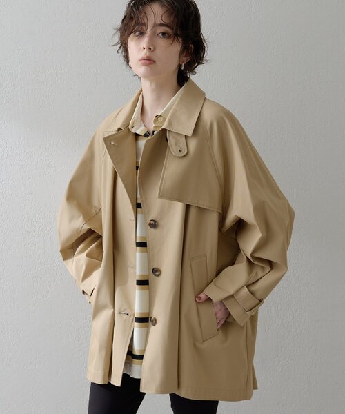 セール】【THE PAUSE】ショートバルマカンコート（ステンカラーコート