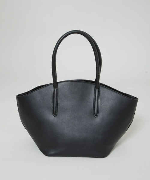 NANO universe（ナノユニバース）の「ラウンドシンプルトートバッグ（トートバッグ・レディース・ブラック/ライトグレー/ブラウン・FREE）」の5枚目の写真