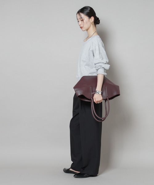 NANO universe（ナノユニバース）の「ラウンドシンプルトートバッグ（トートバッグ・レディース・ブラック/ライトグレー/ブラウン・FREE）」の15枚目の写真