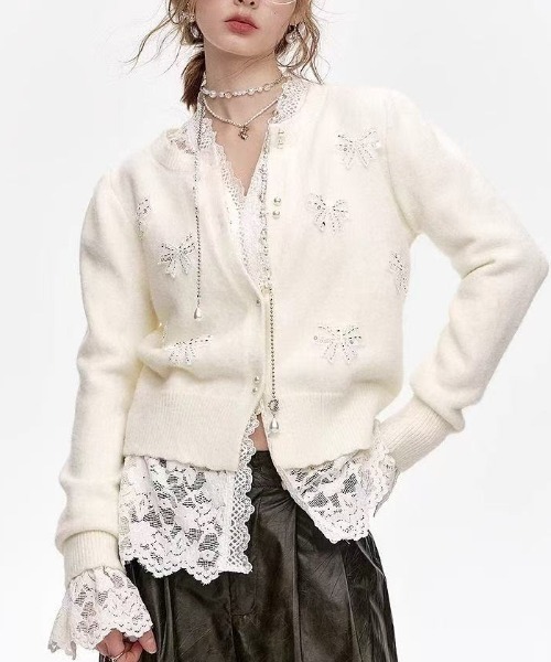 AsRiRe(アスリレイ)の「ジャカード織り × 透かしディテールシャツ(シャツ/ブラウス・レディース・アイボリー・M)」の5枚目の写真