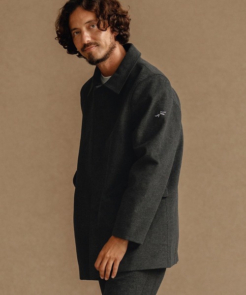 CALL&RESPONSE（コールアンドレスポンス）の「mj10892-ステンカラーコート-スーパーストレッチ（ステンカラーコート・メンズ・チャコール/ブラウン・2/4/5）」の3枚目の写真