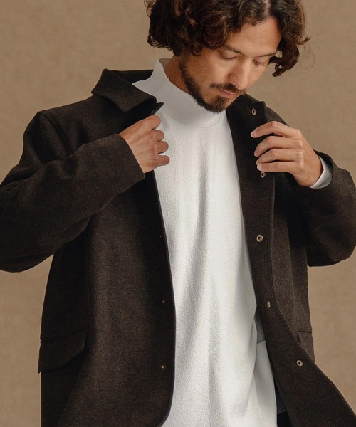 CALL&RESPONSE（コールアンドレスポンス）の「mj10892-ステンカラーコート-スーパーストレッチ（ステンカラーコート・メンズ・チャコール/ブラウン・2/4/5）」の10枚目の写真