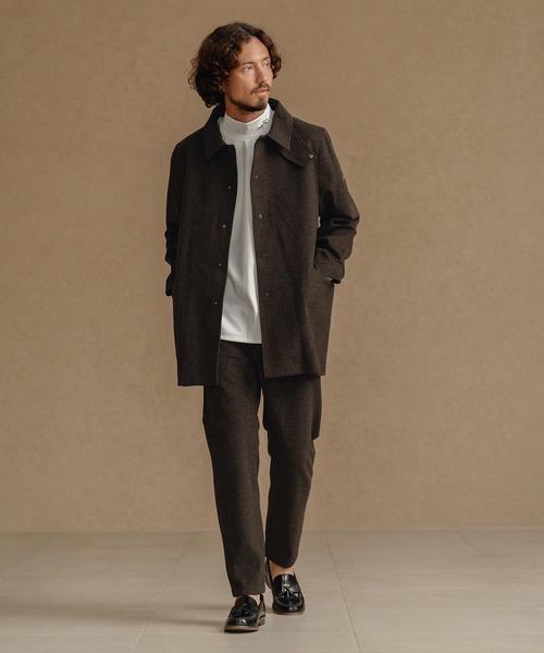 CALL&RESPONSE（コールアンドレスポンス）の「mj10892-ステンカラーコート-スーパーストレッチ（ステンカラーコート・メンズ・チャコール/ブラウン・2/4/5）」の12枚目の写真