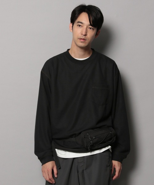 BAYFLOW（ベイフロー）の「ドローコードTシャツ【吸水速乾】（Tシャツ/カットソー・メンズ・ブラック/オフホワイト/ブルー・MEDIUM/LARGE）」の3枚目の写真