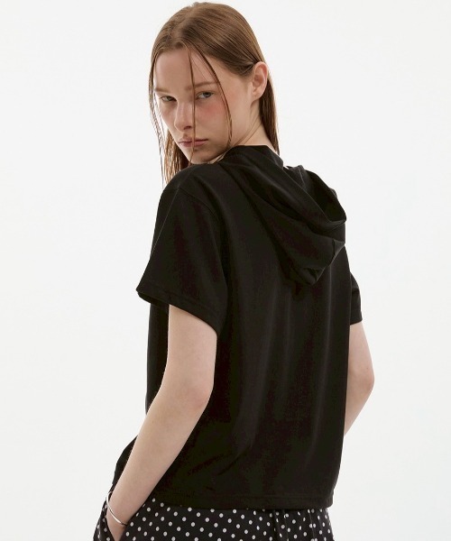 ESC STUDIO(イーエスシースタジオ)の「【ESC STUDIO】quadruple shaky hoodie / 【イーエスシースタジオ】クアドルプルシャイキーロゴフード付き半袖Tシャツ(Tシャツ/カットソー・メンズ・ホワイト/ブラック/ホワイト×ブラック・ONE SIZE)」の20枚目の写真