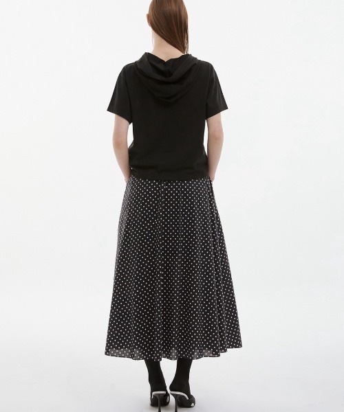 ESC STUDIO(イーエスシースタジオ)の「【ESC STUDIO】quadruple shaky hoodie / 【イーエスシースタジオ】クアドルプルシャイキーロゴフード付き半袖Tシャツ(Tシャツ/カットソー・メンズ・ホワイト/ブラック/ホワイト×ブラック・ONE SIZE)」の17枚目の写真