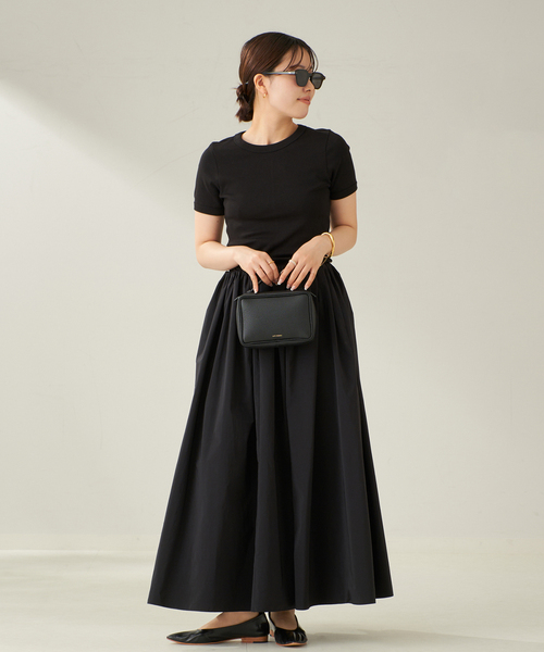 plage(プラージュ)の「taffeta maxi スカート(スカート・レディース・アイボリー/ブラック・38/36)」の15枚目の写真