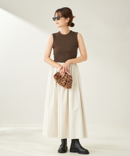 plage(プラージュ)の「taffeta maxi スカート(スカート・レディース・アイボリー/ブラック・38/36)」の17枚目の写真