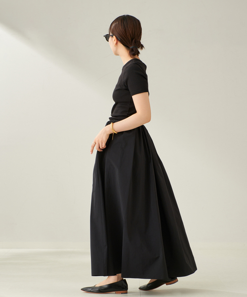 plage(プラージュ)の「taffeta maxi スカート(スカート・レディース・アイボリー/ブラック・38/36)」の19枚目の写真
