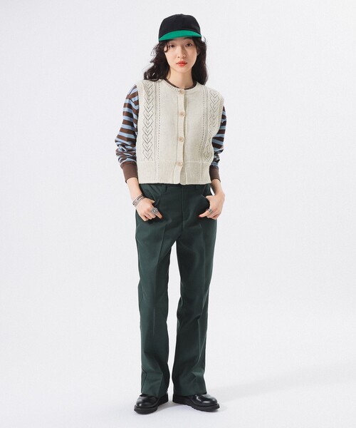 BEAMS BOY（ビームスボーイ）の「ポリエステル ツイル スラックス（スラックス・レディース・ダークグリーン/ブルー系その他・0/1）」の12枚目の写真