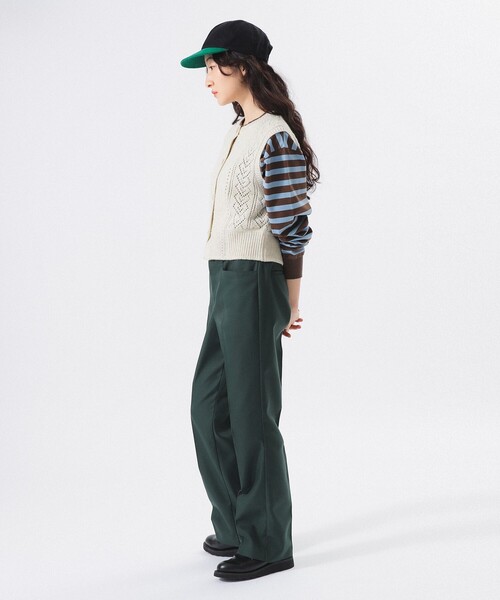 BEAMS BOY（ビームスボーイ）の「ポリエステル ツイル スラックス（スラックス・レディース・ダークグリーン/ブルー系その他・0/1）」の13枚目の写真