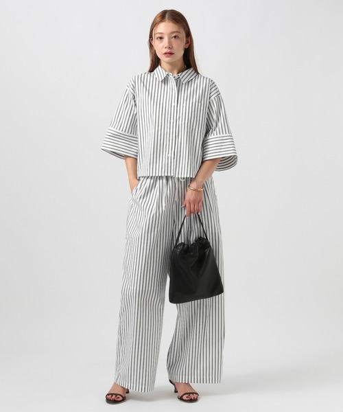 BAYFLOW（ベイフロー）の「ストライプリラックスパンツ（その他パンツ・レディース・チャコール/ホワイト・FREE）」の19枚目の写真