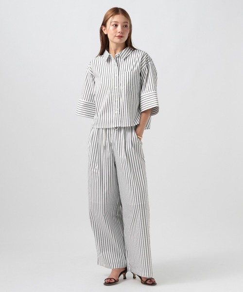 BAYFLOW（ベイフロー）の「ストライプリラックスパンツ（その他パンツ・レディース・チャコール/ホワイト・FREE）」の20枚目の写真