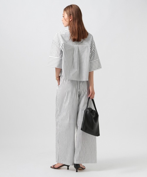 BAYFLOW（ベイフロー）の「ストライプリラックスパンツ（その他パンツ・レディース・チャコール/ホワイト・FREE）」の11枚目の写真