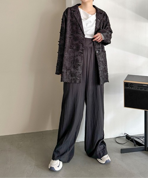 PILIT（ピリット）の「ジャガードジャケット（テーラードジャケット・レディース・アイボリー/ブラック・MEDIUM）」の14枚目の写真