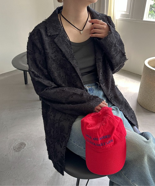 PILIT（ピリット）の「ジャガードジャケット（テーラードジャケット・レディース・アイボリー/ブラック・MEDIUM）」の9枚目の写真