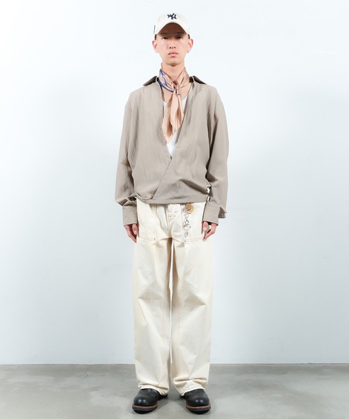 Jieda（ジエダ）の「SKIPPER SHIRT（シャツ/ブラウス・メンズ・ダークグレー/オリーブ系・1/2）」の5枚目の写真