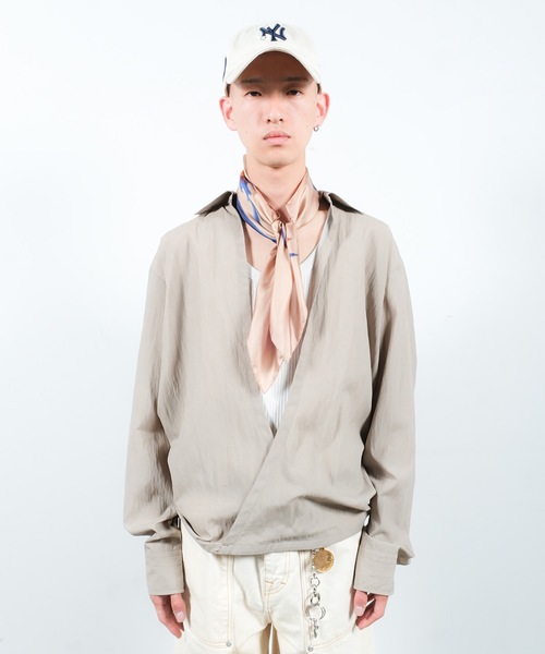 Jieda（ジエダ）の「SKIPPER SHIRT（シャツ/ブラウス・メンズ・ダークグレー/オリーブ系・1/2）」の6枚目の写真