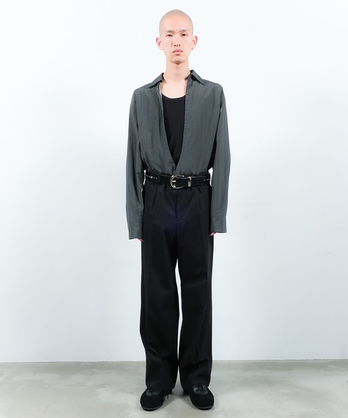 Jieda（ジエダ）の「SKIPPER SHIRT（シャツ/ブラウス・メンズ・ダークグレー/オリーブ系・1/2）」の8枚目の写真