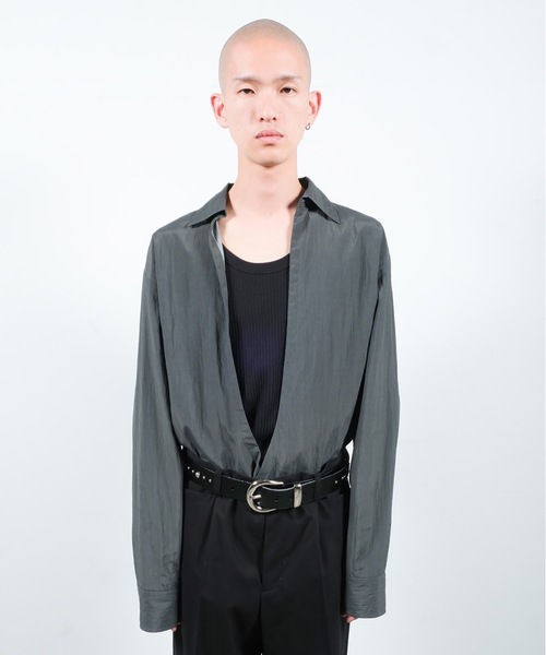 Jieda（ジエダ）の「SKIPPER SHIRT（シャツ/ブラウス・メンズ・ダークグレー/オリーブ系・1/2）」の9枚目の写真