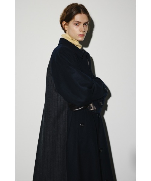RIM.ARK（リムアーク）の「Stand fall collar CT スタンドカラーコート（ステンカラーコート・レディース・ダークネイビー/チャコールグレー/杢グレー・FREE）」の3枚目の写真