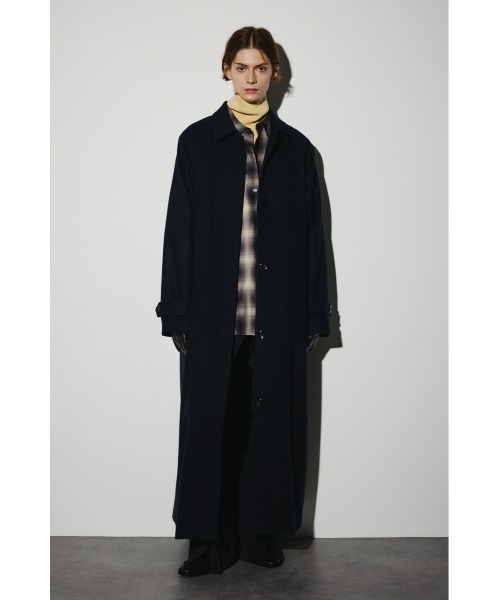 RIM.ARK（リムアーク）の「Stand fall collar CT スタンドカラーコート（ステンカラーコート・レディース・ダークネイビー/チャコールグレー/杢グレー・FREE）」の21枚目の写真