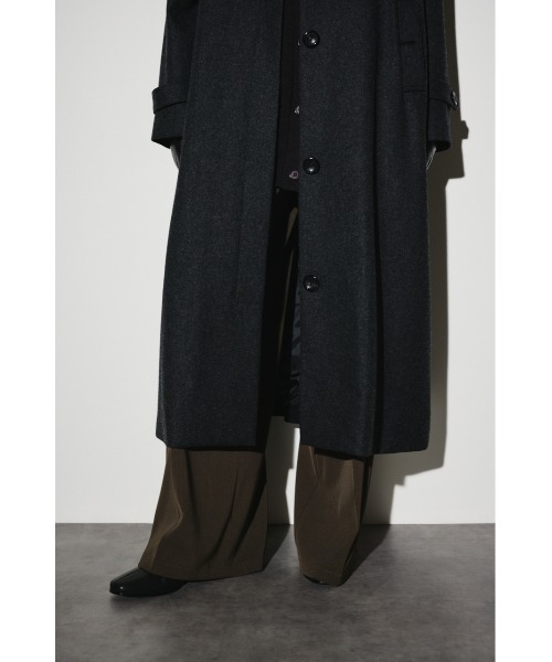 RIM.ARK（リムアーク）の「Stand fall collar CT スタンドカラーコート（ステンカラーコート・レディース・ダークネイビー/チャコールグレー/杢グレー・FREE）」の10枚目の写真