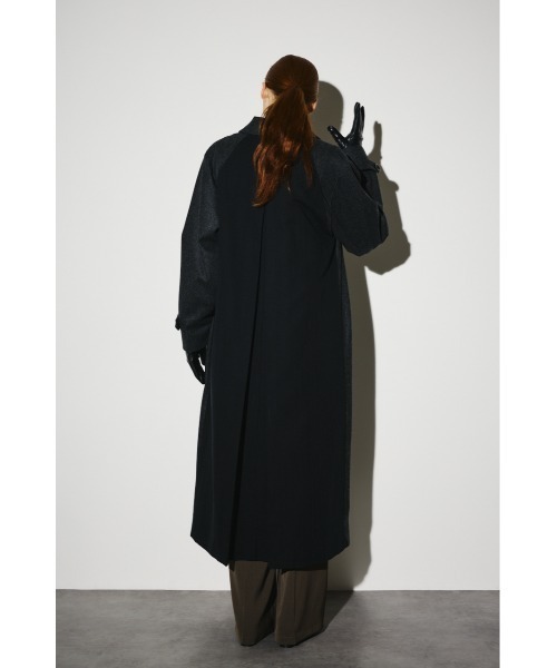 RIM.ARK（リムアーク）の「Stand fall collar CT スタンドカラーコート（ステンカラーコート・レディース・ダークネイビー/チャコールグレー/杢グレー・FREE）」の12枚目の写真