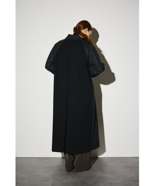 RIM.ARK（リムアーク）の「Stand fall collar CT スタンドカラーコート（ステンカラーコート・レディース・ダークネイビー/チャコールグレー/杢グレー・FREE）」の13枚目の写真