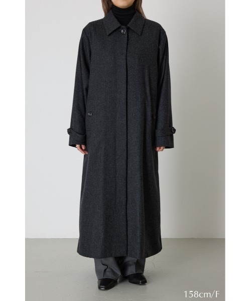 RIM.ARK（リムアーク）の「Stand fall collar CT スタンドカラーコート（ステンカラーコート・レディース・ダークネイビー/チャコールグレー/杢グレー・FREE）」の16枚目の写真