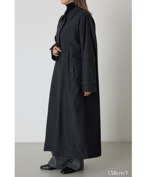 RIM.ARK（リムアーク）の「Stand fall collar CT スタンドカラーコート（ステンカラーコート・レディース・ダークネイビー/チャコールグレー/杢グレー・FREE）」の17枚目の写真