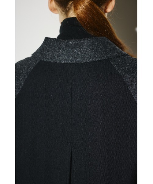 RIM.ARK（リムアーク）の「Stand fall collar CT スタンドカラーコート（ステンカラーコート・レディース・ダークネイビー/チャコールグレー/杢グレー・FREE）」の14枚目の写真