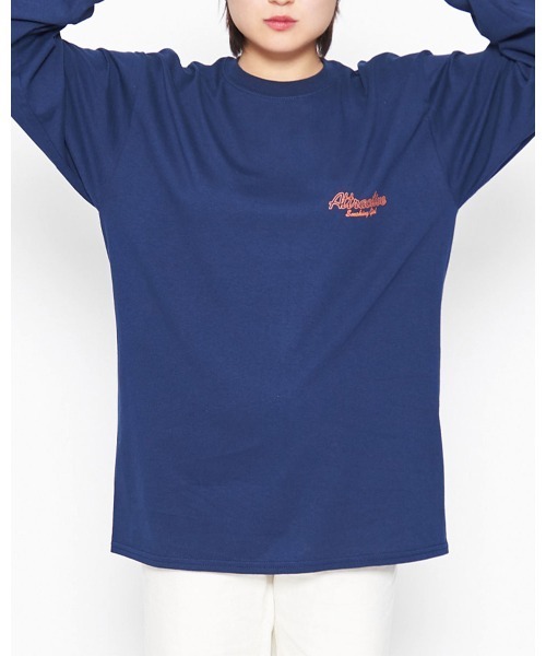 MODISH GAZE(モディシュガゼ)の「【MODISH GAZE】6.0オンス スモーキングガール 線画イラストロンT 長袖(Tシャツ/カットソー・メンズ・ホワイト/グレー系1/ネイビー/ブルー系1/ブラック/グレー系2/アッシュグレー/ダークグリーン/ブルー系2・SMALL/MEDIUM/LARGE/X-LARGE)」の13枚目の写真