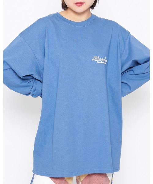 MODISH GAZE(モディシュガゼ)の「【MODISH GAZE】6.0オンス スモーキングガール 線画イラストロンT 長袖(Tシャツ/カットソー・メンズ・ホワイト/グレー系1/ネイビー/ブルー系1/ブラック/グレー系2/アッシュグレー/ダークグリーン/ブルー系2・SMALL/MEDIUM/LARGE/X-LARGE)」の16枚目の写真