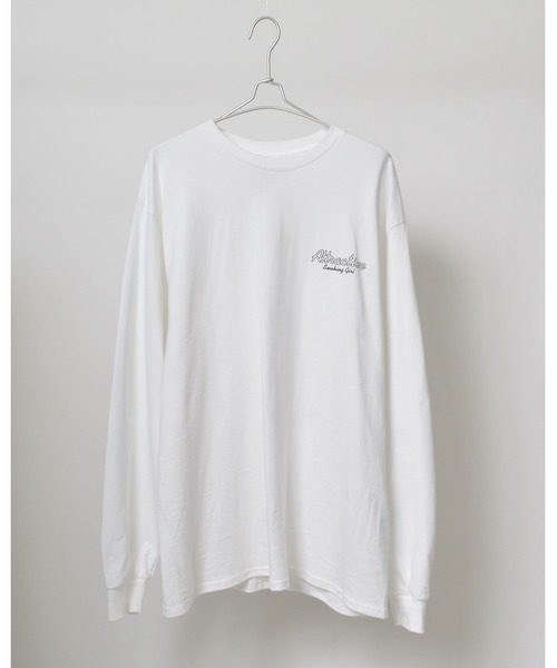 MODISH GAZE(モディシュガゼ)の「【MODISH GAZE】6.0オンス スモーキングガール 線画イラストロンT 長袖(Tシャツ/カットソー・メンズ・ホワイト/グレー系1/ネイビー/ブルー系1/ブラック/グレー系2/アッシュグレー/ダークグリーン/ブルー系2・SMALL/MEDIUM/LARGE/X-LARGE)」の17枚目の写真
