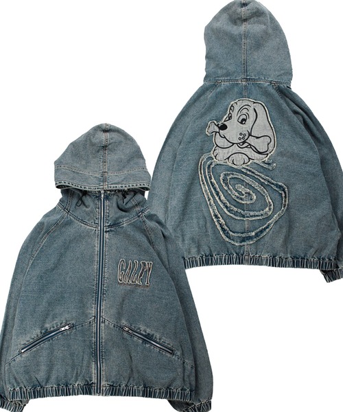 GALFY（ガルフィー）の「【GALFY/ガルフィー】ぐるグニャデニムパーカー（ブルゾン・メンズ・ブラック/ブラウン/ブルー・XL/L）」の3枚目の写真