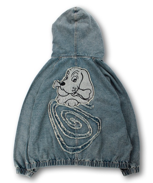 GALFY（ガルフィー）の「【GALFY/ガルフィー】ぐるグニャデニムパーカー（ブルゾン・メンズ・ブラック/ブラウン/ブルー・XL/L）」の6枚目の写真