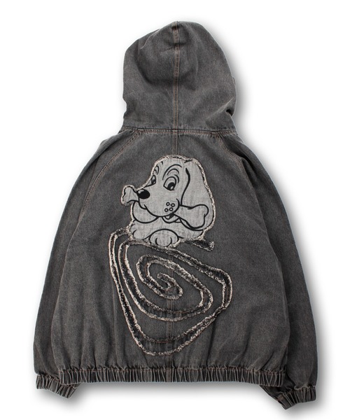 GALFY（ガルフィー）の「【GALFY/ガルフィー】ぐるグニャデニムパーカー（ブルゾン・メンズ・ブラック/ブラウン/ブルー・XL/L）」の5枚目の写真