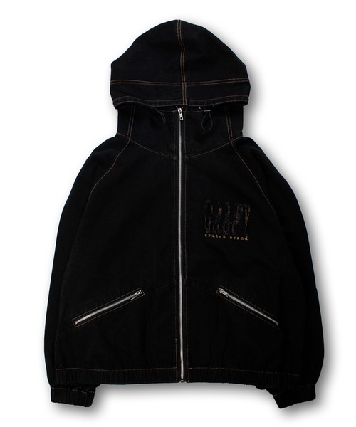 GALFY（ガルフィー）の「【GALFY/ガルフィー】ぐるグニャデニムパーカー（ブルゾン・メンズ・ブラック/ブラウン/ブルー・XL/L）」の4枚目の写真