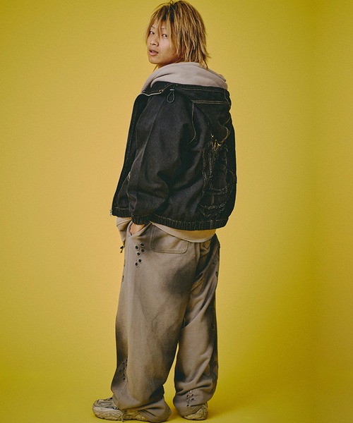 GALFY（ガルフィー）の「【GALFY/ガルフィー】ぐるグニャデニムパーカー（ブルゾン・メンズ・ブラック/ブラウン/ブルー・XL/L）」の15枚目の写真