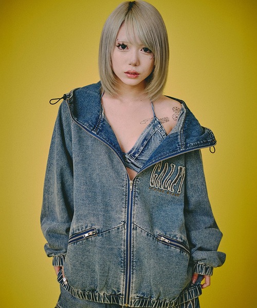 GALFY（ガルフィー）の「【GALFY/ガルフィー】ぐるグニャデニムパーカー（ブルゾン・メンズ・ブラック/ブラウン/ブルー・XL/L）」の14枚目の写真