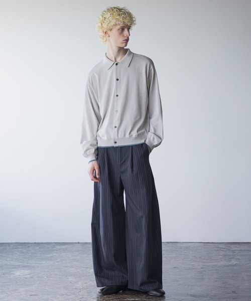 SET UP対応】3ディメンションワイドパンツ(HARE)（スラックス）｜HARE