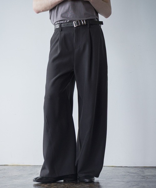 HARE（ハレ）の「【SET UP対応】3ディメンションワイドパンツ(HARE)（スラックス・メンズ・グレー/ブラック/ブルー系その他/パープル/ブラック系その他/グレー系その他/オレンジ/ライトパープル・SMALL/MEDIUM/LARGE）」の10枚目の写真